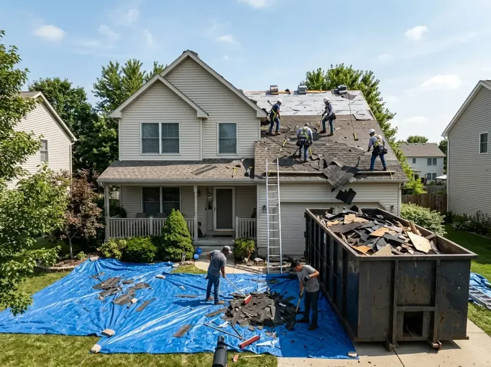 roof-replacement-debris-remova-004 — frequently asked questions, Cheapest Dumpster Rentals in Elk Grove Village, IL